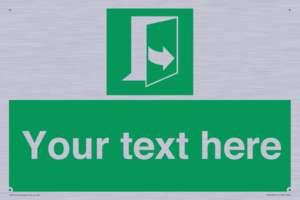 Custom sign safe condition door opens pulling left hand side